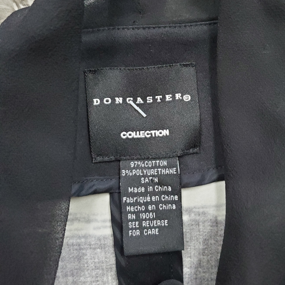 Doncaster Black/White Tie Blazer Size M - Picture 6 of 6